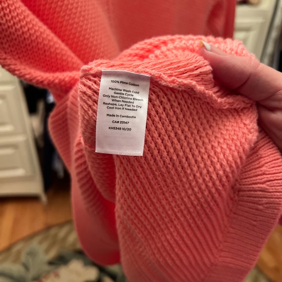 Talbots, coral sweater, Size Petite P - Picture 4 of 4